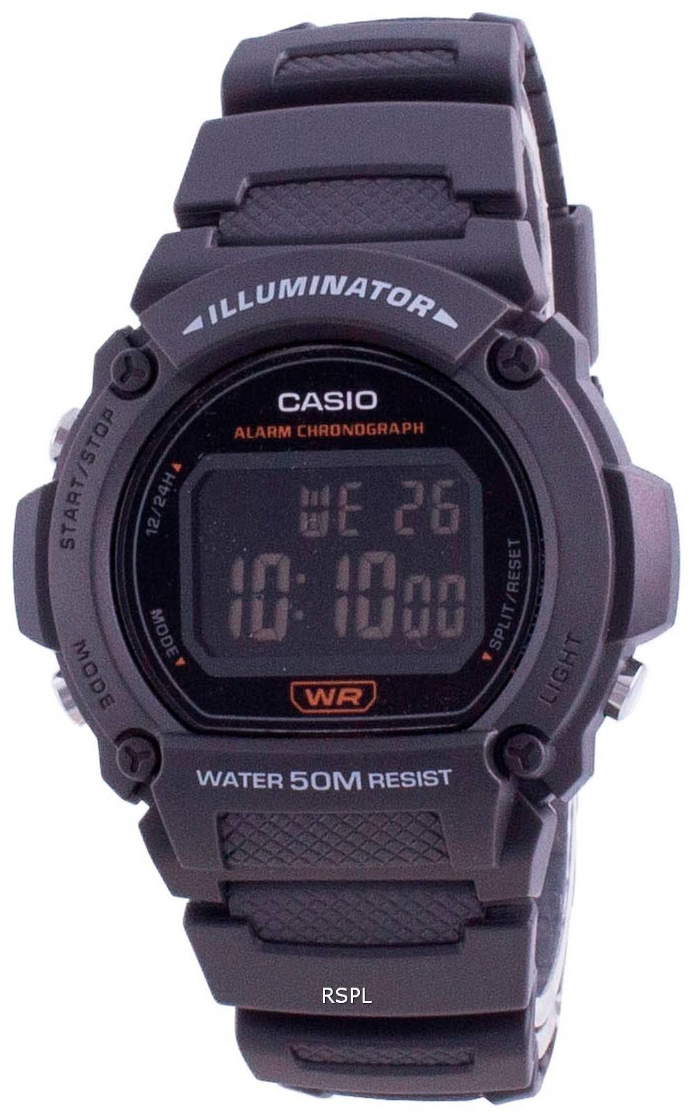 W-219H-8BV Reloj Casio para Hombre, Illuminator con Cronógrafo