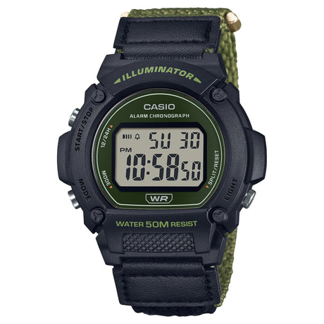 W-219HB-3AV Casio Illuminator Alarma Cronógrafo Reloj para Hombre