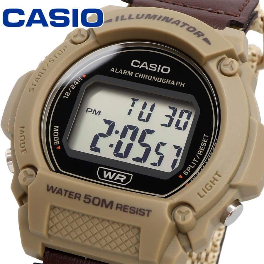 W-219HB-5AV Casio Illuminator Alarma Cronógrafo Reloj para Hombre