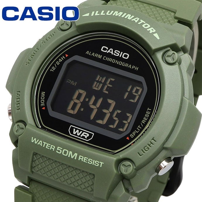 W-219HC-3BV Reloj Casio para Hombre Illuminator Alarma Cronógrafo