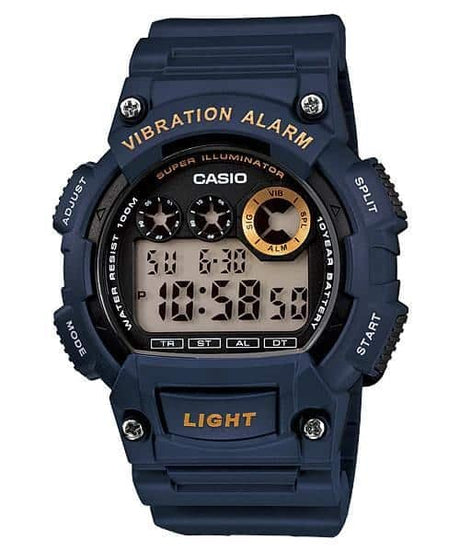 W-735H-2AV Reloj Casio para Hombre, Alarma Vibrante Super Illuminantor