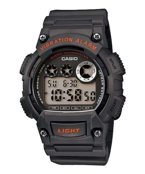 W-735H-8AV Reloj Casio para Hombre, Alarma Vibrante Super Illuminantor