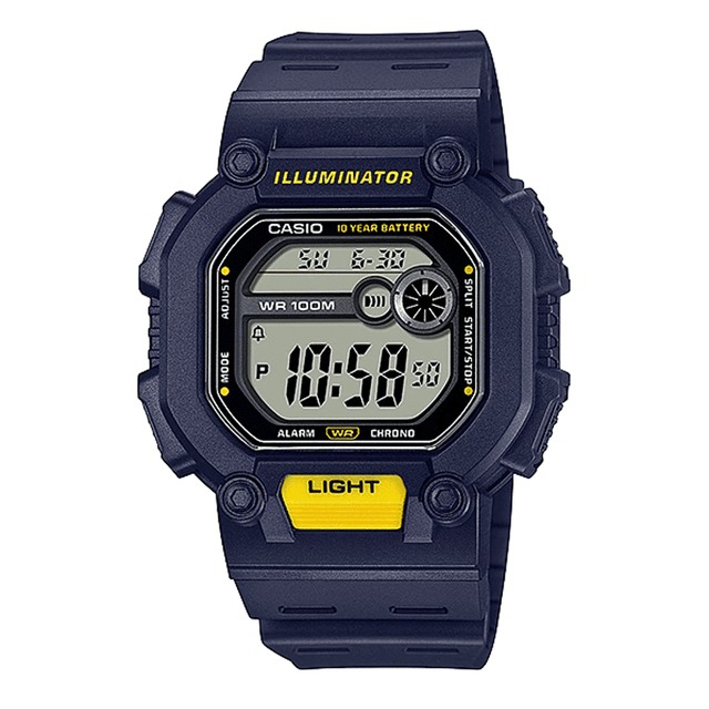 W-737H-2AV Reloj Casio para Hombre, Illuminator 10 Años de Batería