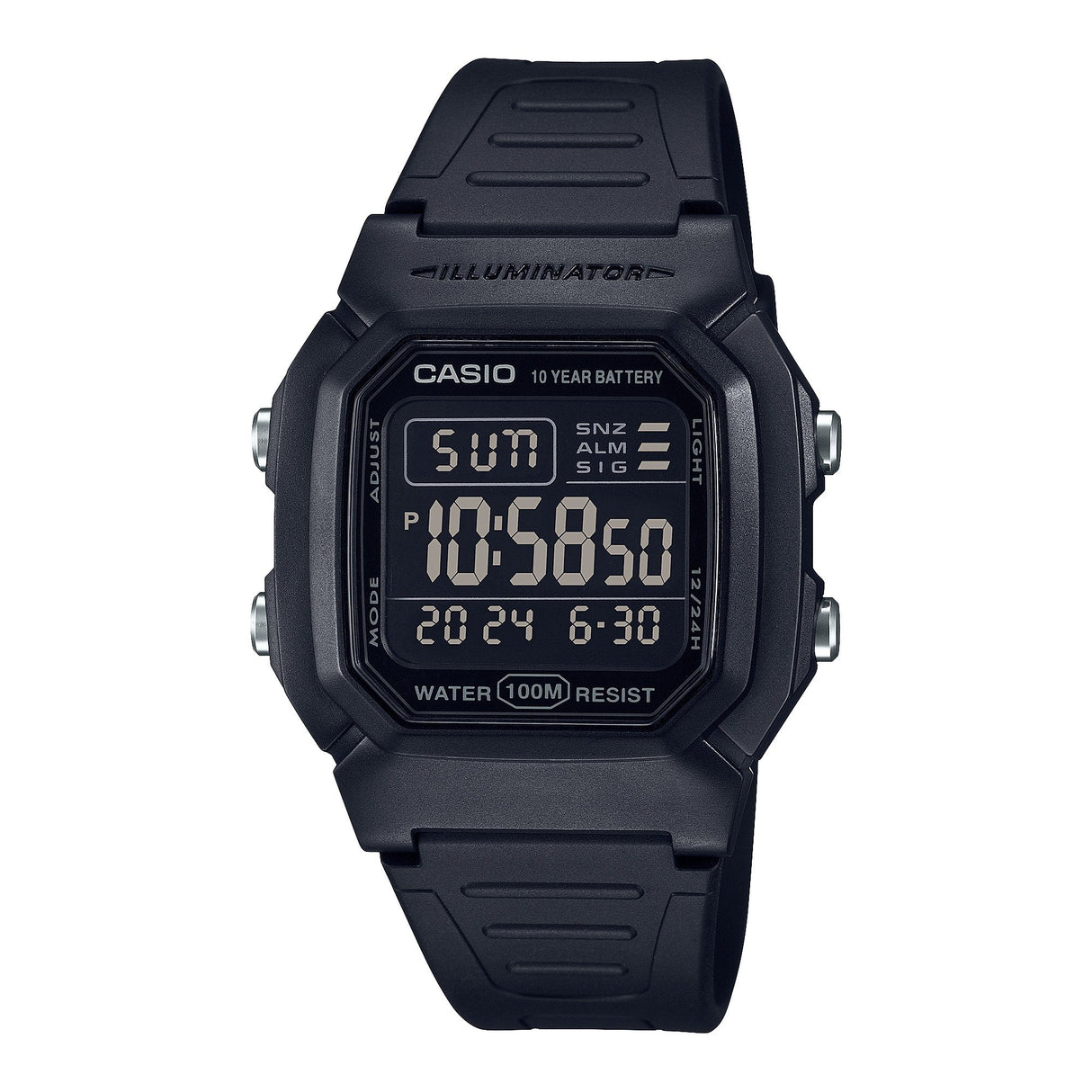 W-800H-1BV Casio Illuminator 10 Años de Batería Reloj para Hombre