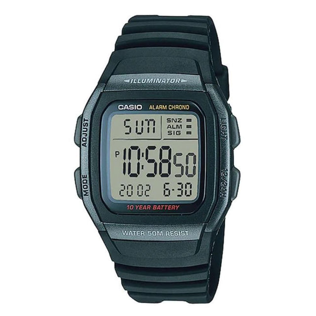 W-96H-1BV Reloj Casio para Hombre, Illuminator 10 Años de Batería