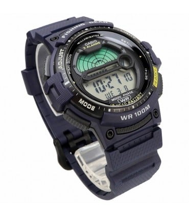 WS-1200H-2AV Reloj Casio para Hombre, Fishing Gear, Fase Lunar