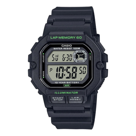 WS-1400H-1AV Reloj Casio para Hombre, 10 Años de Batería, Lap Memory 60