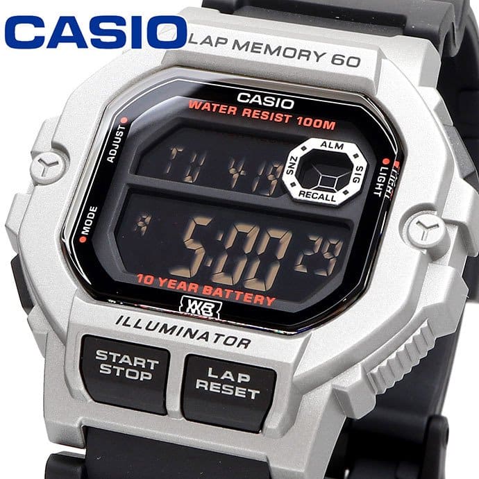 WS-1400H-1BV Reloj Casio para Hombre, 10 Años de Batería, Lap Memory 60