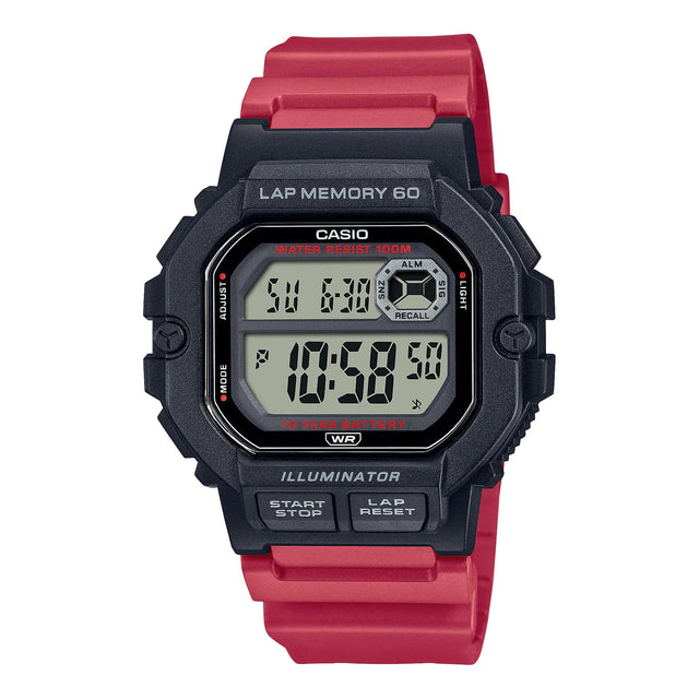 WS-1400H-4AV Reloj Casio para Hombre, 10 Años de Batería, Lap Memory 60