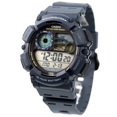 WS-1500H-2AV Reloj Casio para Hombre, Fishing Gear, Fase Lunar