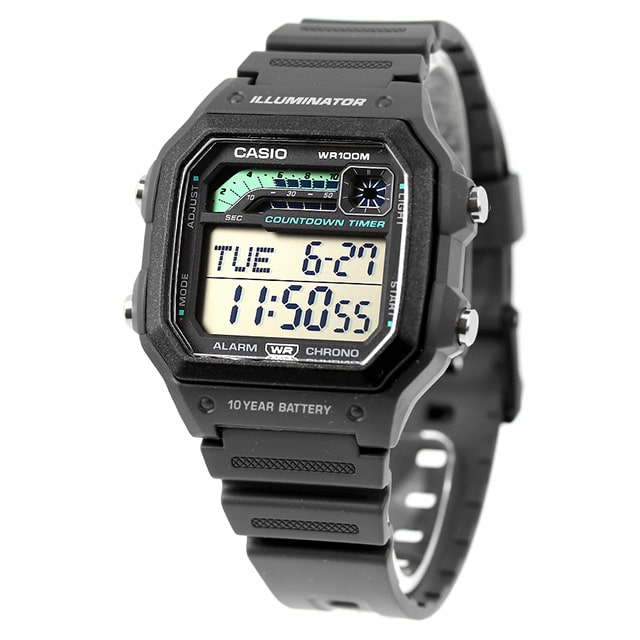 WS-1600H-8AV Casio Reloj para Hombre, Illuminator 10 Años de Batería