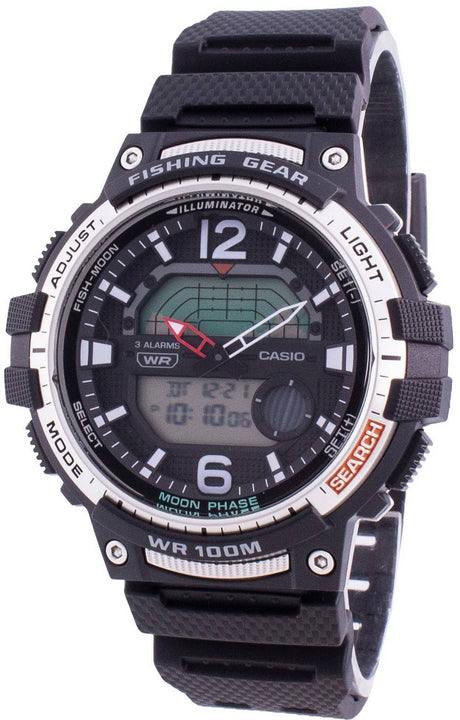 WSC-1250H-1AV Reloj Casio para Hombre, Fishing Gear, Fase Lunar