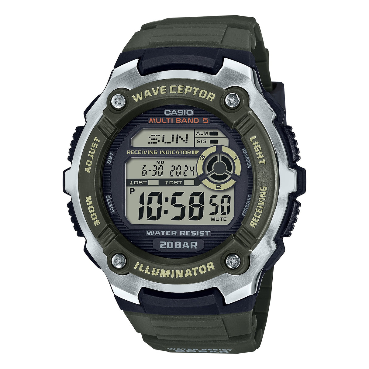 WV-200R-3ACF Casio Reloj para Hombre, Wave Ceptor Illuminator