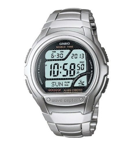 WV-58RD-1ACF Reloj Casio para Hombre, Wave Ceptor Hora Mundial