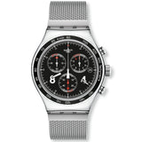 YVS401GB Reloj Swatch Blackie de hombre pulsera mesh 42mm