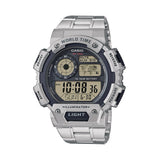 AE-1400WHD-1AV Reloj Casio para Hombre, Illuminator Hora Mundial 10 Años de Batería