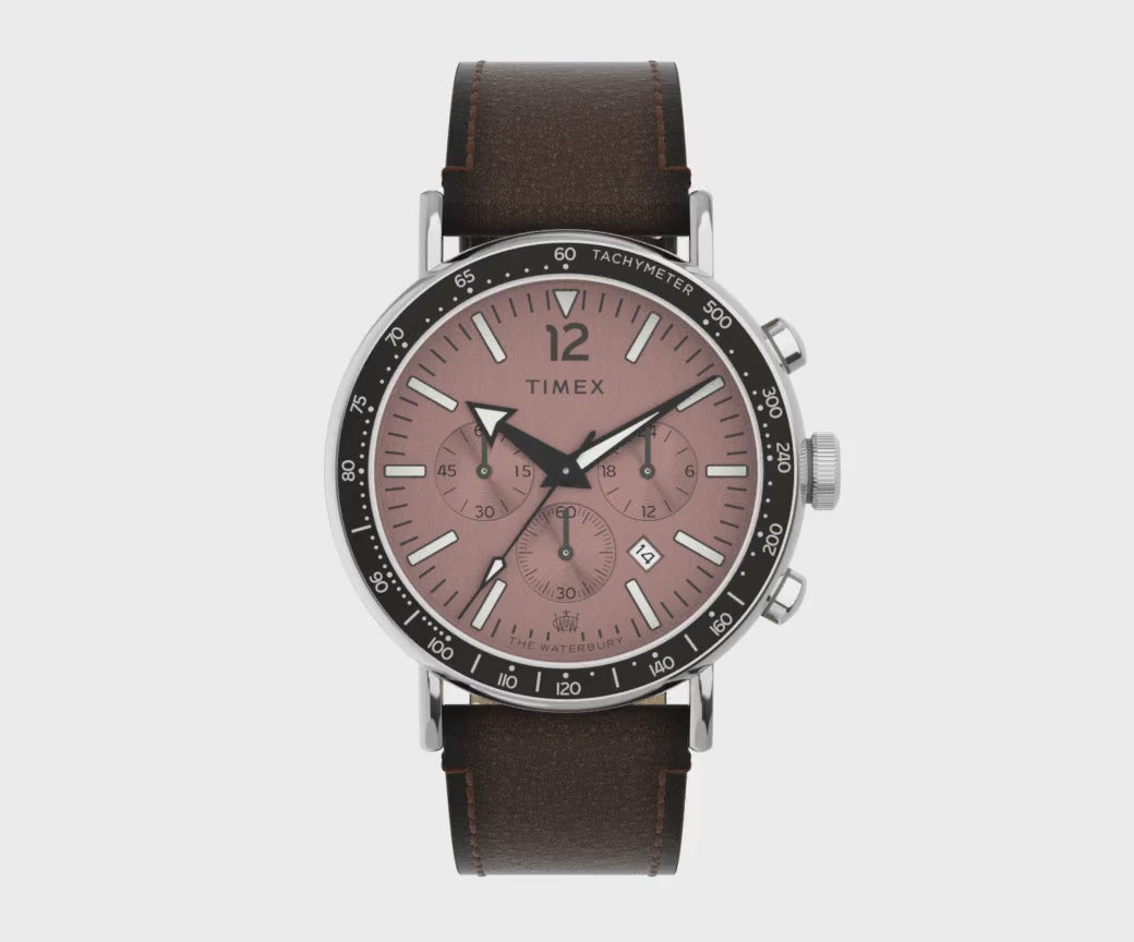 TW2W47300 Reloj Timex  Waterbury de hombre pulsera de piel 43 mm