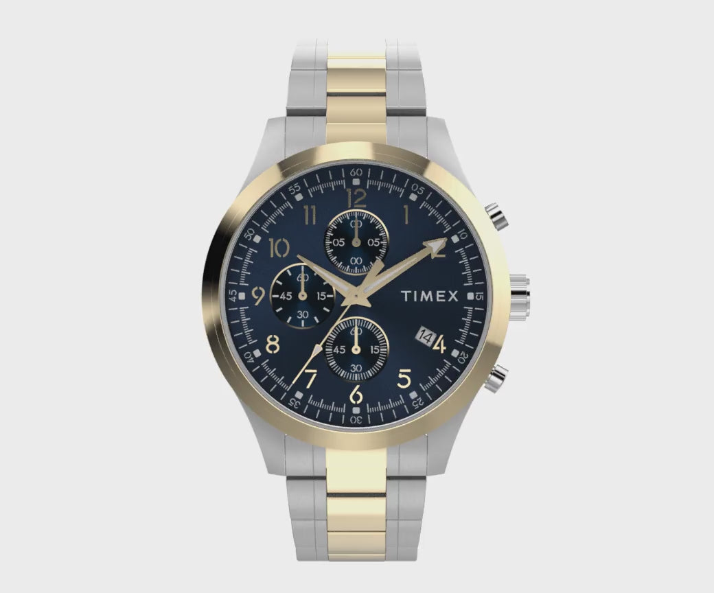 TW2Y01500 Reloj Timex Weston Dress de hombre pulsera de metal 43 mm