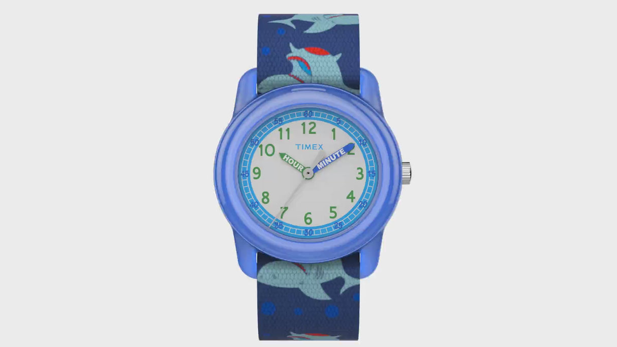 TW7C13500 Reloj Timex Time Machines para Niños con tiburones 29 mm