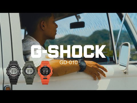 GD-010-1A1 Reloj G-Shock de caballero pulsera de caucho 10 años de batería