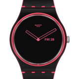 SO29P700 Reloj Swatch Minimal Line Pink unisex banda de caucho