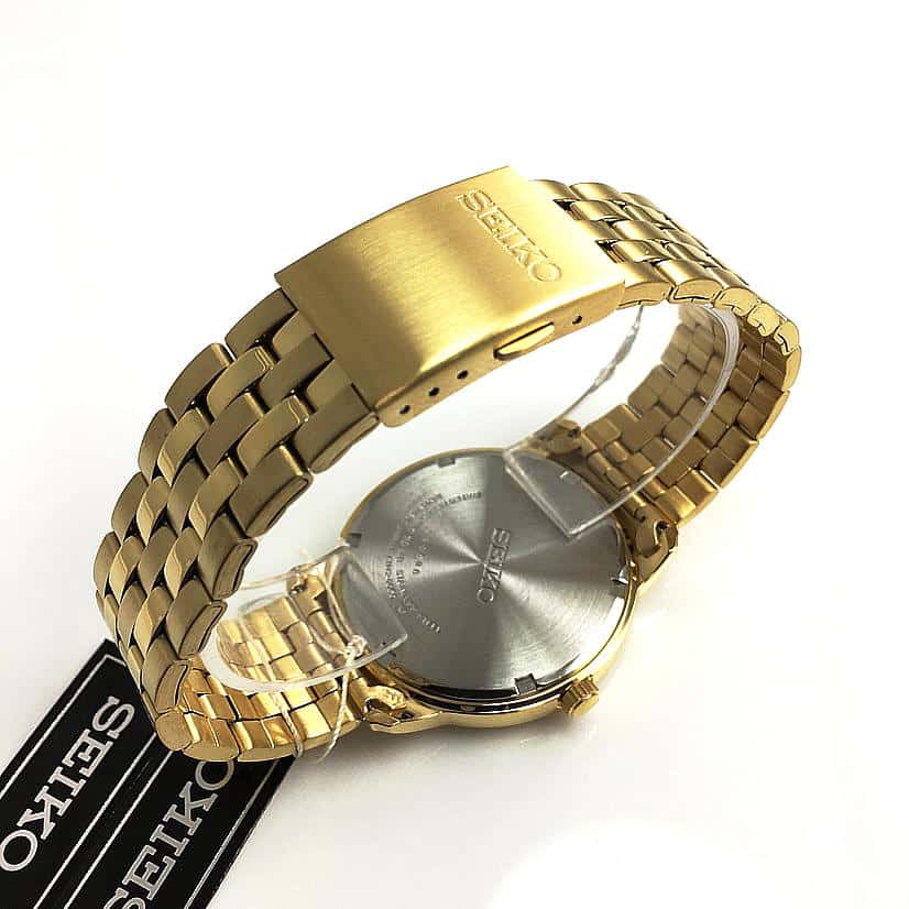 Reloj Seiko Caballero SUR264P1 Acero con Recubrimiento de Oro y Caratula  Blanca